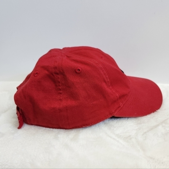 Nike Red Black Swoosh Just Do It Baseball Hat Cap Unisex Child Size 4-7 - Picture 3 of 13